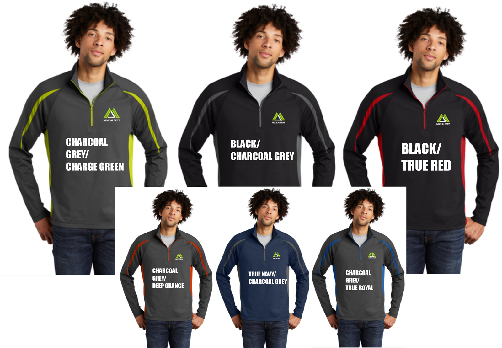 NO Mike Albert Sport-Tek Sport-Wick 1/2-Zip Colorblock Pullover ...